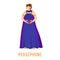 Persephone flat vector illustration