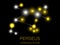 Perseus constellation. Bright yellow stars in the night sky. A cluster of stars in deep space, the universe. Vector illustration