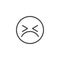 Persevering Face emoji line icon