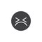 Persevering Face emoji vector icon