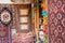 Persian carpet shops in the historic buildings,  situated on the west side of  Naqsh-e Jahan Square, one of UNESCO`s World
