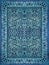 Persian Carpet Texture, abstract ornament. Round mandala pattern, Middle Eastern Traditional Carpet Fabric Texture. Turquoise milk