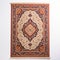 Persian Handmade Oriental Rug With Blue And Orange Medallions