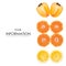 Persimmon orange lemon set pattern