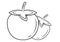 Persimmon outline vector icon. Thin line black kaki fruit icon. Persimmon symbol. A flat vector simple element of sharon. Vector