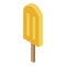 Persimmon popsicle icon, isometric style