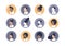 Person avatars collection. Diverse male and female user profile vector illustration set.