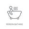 Person Bathing icon. Trendy Person Bathing logo concept on white