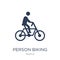 Person Biking icon. Trendy flat vector Person Biking icon on white background from People collection