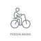 Person Biking icon. Trendy Person Biking logo concept on white b