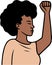 person black woman clenched fist raised
