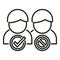 Person blacklist icon outline vector. Digital user