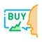 Person buyer icon vector outline illustration