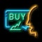 person buyer neon glow icon illustration