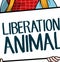 Person carrying a poster about animal liberation