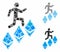 Person climb Ethereum Composition Icon of Joggly Elements