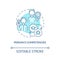 Person competencies blue concept icon