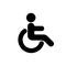 Person with disabilities and physical injury. Wheelchair sign. Vector illustration