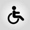Person with disabilities and physical injury. Wheelchair sign. Vector illustration