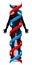 Person and Double Helix DNA Chromosome Strand