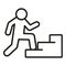 Person exit run icon outline vector. Help fire