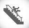 Person fall stairs