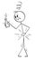 Person Feels Sick After Drink, Stomach and Head Pain, Vector Cartoon Stick Figure Illustration