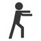 Person on fight icon avatar boxing