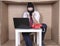 Person fighting cybercrime wears a balaclava to be recognizable