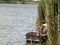 Person Fishing from a boat