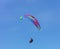 A person flying a paraglider