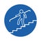 person going down the stairs. Vector illustration decorative background design