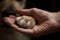 A person holds a dog\\\'s paw in their hand Generative AI