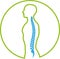 Person, Human and Spine, Orthopedics and Physiotherapy Logo