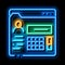 person information folder neon glow icon illustration