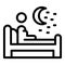 Person insomnia icon outline vector. Adult night