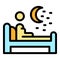 Person insomnia icon vector flat