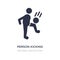 person kicking ball with the knee icon on white background. Simple element illustration from Sports concept