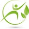 A person and leaves, naturopath and wellness logo