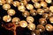 Person lights a candle during the religious ceremony