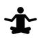 Person meditates icon pictogram