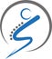 Person in motion and spine, Naturopath and Chiropractor logo, orthopedics and massage logo, icon