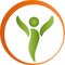 Person on the move, fitness and sports, naturopaths logo