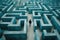 person navigating a maze or labyrinth, symbolizing problem-solving and strategy