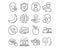 Person, Online education and Quick tips icons. Problem skin, Best manager and Good mood signs. Vector