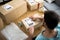 Person Packaging Orders For Online Business