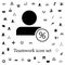 person with percentage icon. Teamwork icons universal set for web and mobile