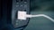 Person Plugs Or Unplugs USB Lead