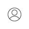 Person profile circle avatar outline icon