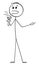 Person or Public Conference Speaker Speaking to Microphone, Vector Cartoon Stick Figure Illustration